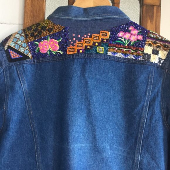 KK 88 DSIGNS EMBELLISHED DENIM JACKET - Picture 3 of 5